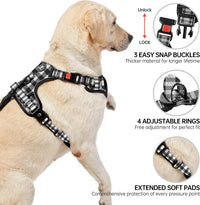 NESTROAD Dog Harness for Medium Sized Dog - Checkered Black / Large - image 4