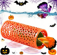 Abizoo Betta Fish Tunnel & Reptile Hide - Orange