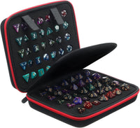 Aoriher 1 Pcs Dice Case with Removable Slotted Tray - Red