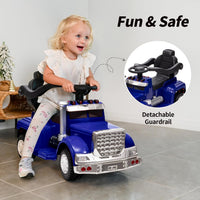 Outfunny 3-in-1 ride-on push car for toddlers in black with parent push handle and handrails - view 9
