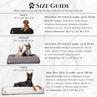 Luxury Boucle Fabric Orthopedic Dog Bed with Memory Foam | Breathable Comfort and Washable Dog Couch Bed with Waterproof Liner & Cover | Sofa Beds for Medium Dogs - Bone 37"x30"x7.7"