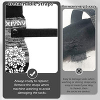 Anti Slip Dog Socks to Prevent Licking Paws - Medium (4 Count) / Dark Grey - image 4
