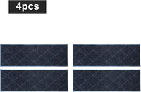 COSY HOMEER Edging Stair Treads Non-Slip Carpet Mat 28inX9in Indoor Stair Runners for Wooden Steps, Edging Stair Rugs for Kids and Dogs, 100% Polyester TPE Backing (4pc, Navy)