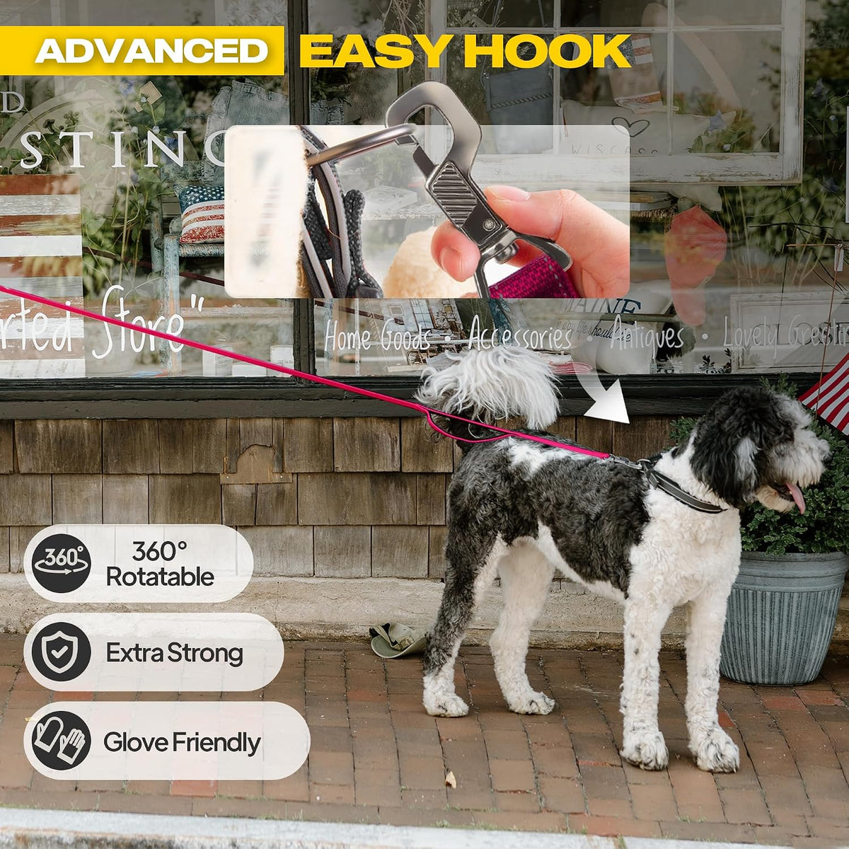 Fida Heavy Duty Dog Leash for Medium Large Dogs - 10 Feet (Pack of 1) / Rose - image 2