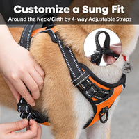 PoyPet No Pull Dog Harness Medium - Large / Orange - image 4