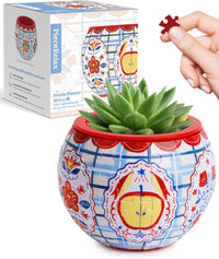 PieceRelax Unique 3D Puzzle Planter, 80 Plastic Pieces [K1101] - Apple of My Eye