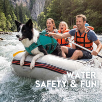 ASENKU Dog Life Jacket, High Floatation Dog Swimming Vest with Rescue Handles for Small Medium - X-Small / LakeGreen - image 4