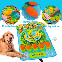 Pet Snuffle Mat for Dogs Sniff Mat Nosework Feeding Mat Slow Feeder - 31''x19''（blue） - image 4