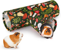 Bienbee Guinea Pig Tunnel, 3 Way Washable Guinea Pig Hideout - Mushroom / 3-Way