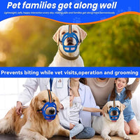 Dog Muzzle, Basket Muzzle for Small Medium Large Dogs, Anti-Biting and Chewing, Lightweight & Sturdy Cage Design,Allows Panting & Drinking, Ideal for Grooming & Training(Blue Size M)