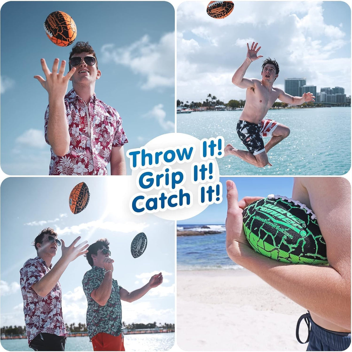 Wave Runner 9.25 inch waterproof junior football with textured grip for pool and beach - view 11