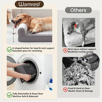 Orthopedic Large Dog Bed，Washable Dog Couch for XL Senior Dogs – Essentials for Dogs - Light Grey / 45"L x 35"W x 7"Th - image 2