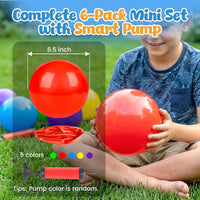 AMOR PRESENT 6 pack 8.5 inch multicolor playground balls with hand pump - view 2