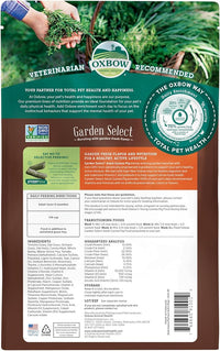 Oxbow Animal Health Garden Select Guinea Pig Food, Adult Guinea Pig, Made Timothy Hay, Vitamin & Mineral Rich Pet Food Pellets, Made in USA, High Fiber, 4 lb Bag