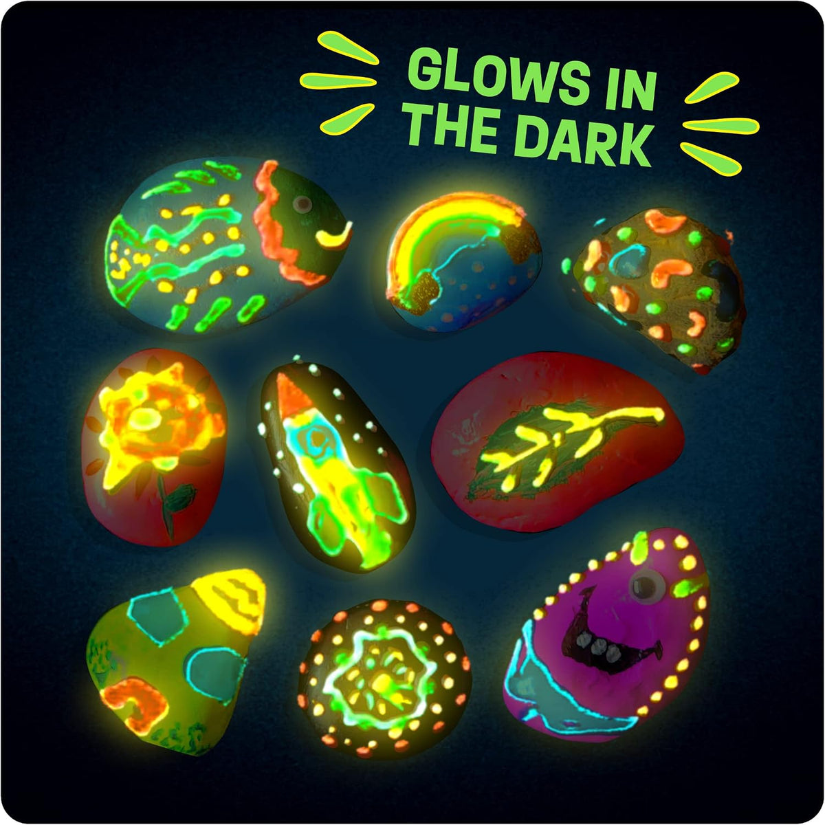 Dan&Darci Kids Rock Painting Kit - Glow in the Dark - image 3