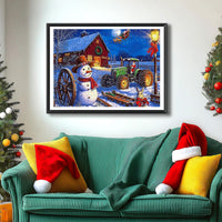 Vintage Paint Hummingbird Flower 500 Piece Puzzles for Adults - Colorful-500 Piece-christmas Snowman / 23" X 15" - image 4