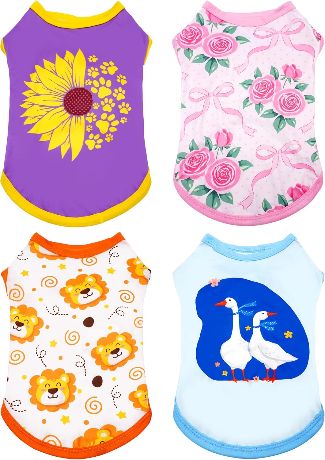 PET SHOW 4 Pack Halloween Dog Shirts for Large Dogs Boy Girl – Essentials for Dogs - Daily B / Small