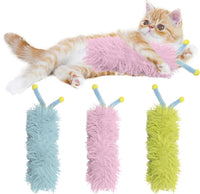 3 Pack Catnip Toys, Soft and Durable Cat Pillows Toys - A-Green+Blue+Pink