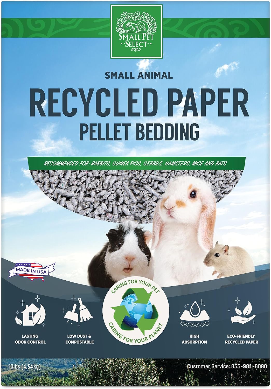 Small Pet Select Recycled Paper Pellet Bedding & Litter, Rabbits - 10 LBS - image 2