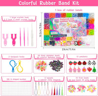 Loom Rubber Band Bracelet Kit, 3000+ 30-Color, Storage Case - Multicolor 6000+ - image 3