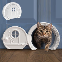Gnome Door Cat Door for Interior Doors - White