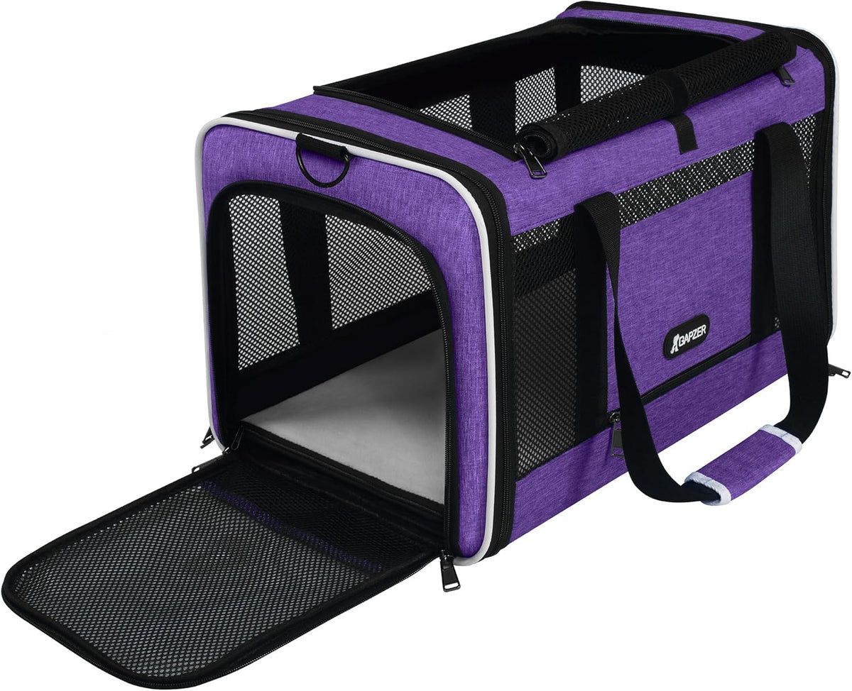 Cat Carrier 18x11x11 Top Load - Purple / 18.0"L x 11.0"W x 11.0"H