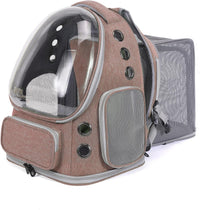 Cat Backpack Carrier for Cats and Small Dogs - Brown / X-Large