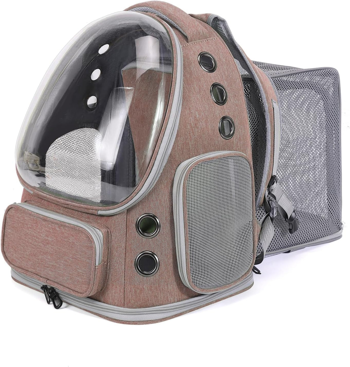 Cat Backpack Carrier for Cats and Small Dogs - Brown / X-Large