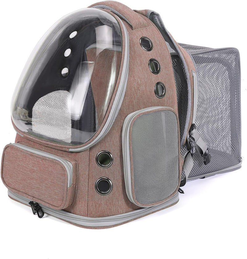 Cat Backpack Carrier for Cats and Small Dogs - Brown / X-Large