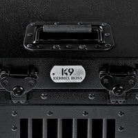 Heavy Duty Fully Collapsible Powder-Coated Aluminum Dog Crate - Small (Black)