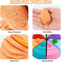 NiToy FlexiSand 11lbs Toy Sand 5 Colors Self-Sticking Non-Toxic - Orange - image 2