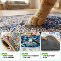 Hompet Cat Litter Mat 2 Pack - 19x30 Inch (Pack of 2) / Cream Moroccan Trellis - image 3