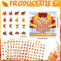 AUGSUN 240 Pcs Halloween Stick on Earrings for Little Girls – Fun for Kids & Family - Fall Style - image 3