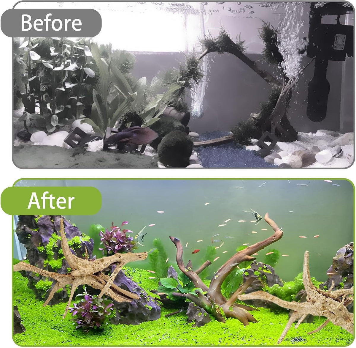 Natural Driftwood for Aquarium - Spiderwood（7-11 inch pack of 3） - image 3
