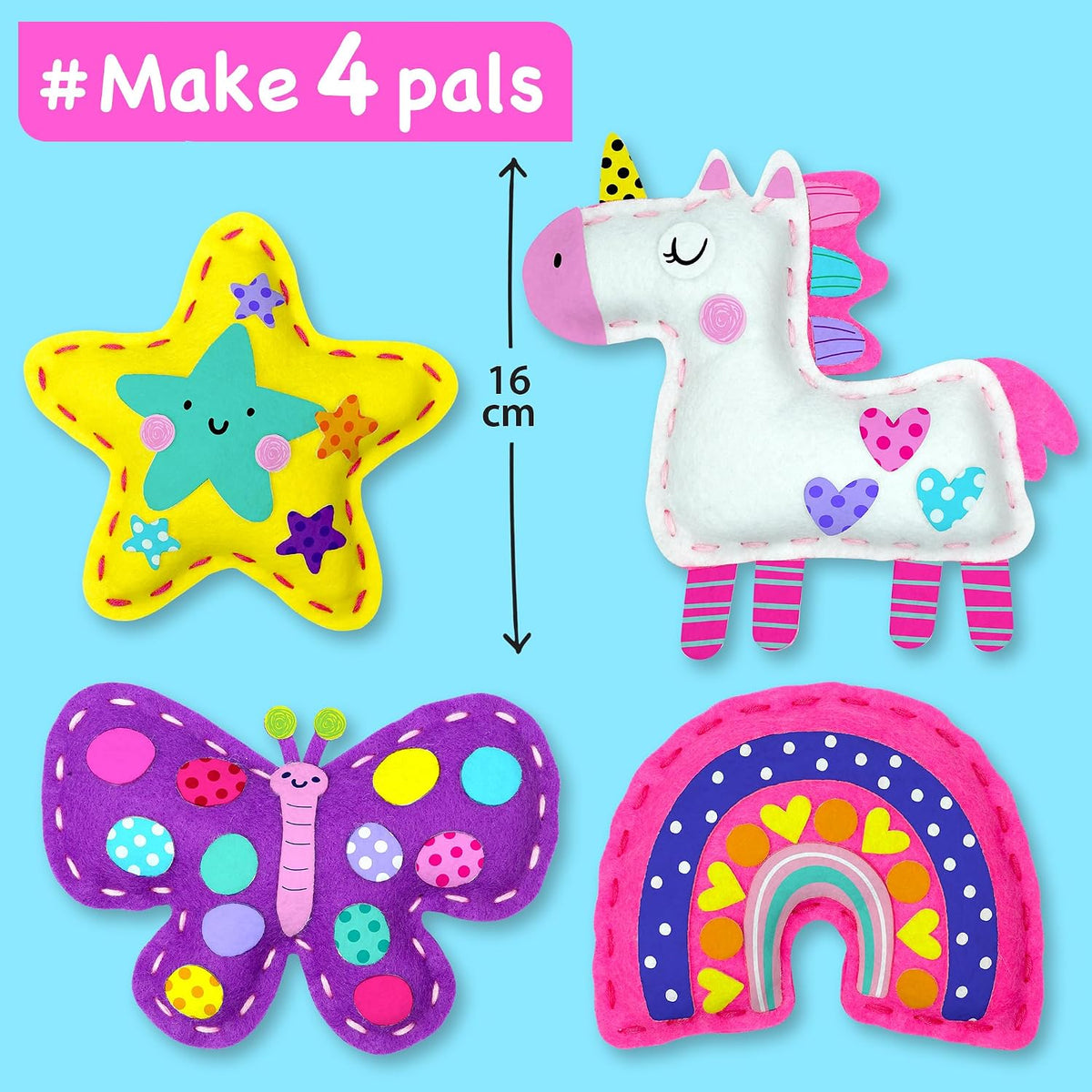 EZCRA Unicorn Sewing Kit for Kids Ages 4-8, 4 Beginner Projects - Unicorn 4-in-1 - image 2