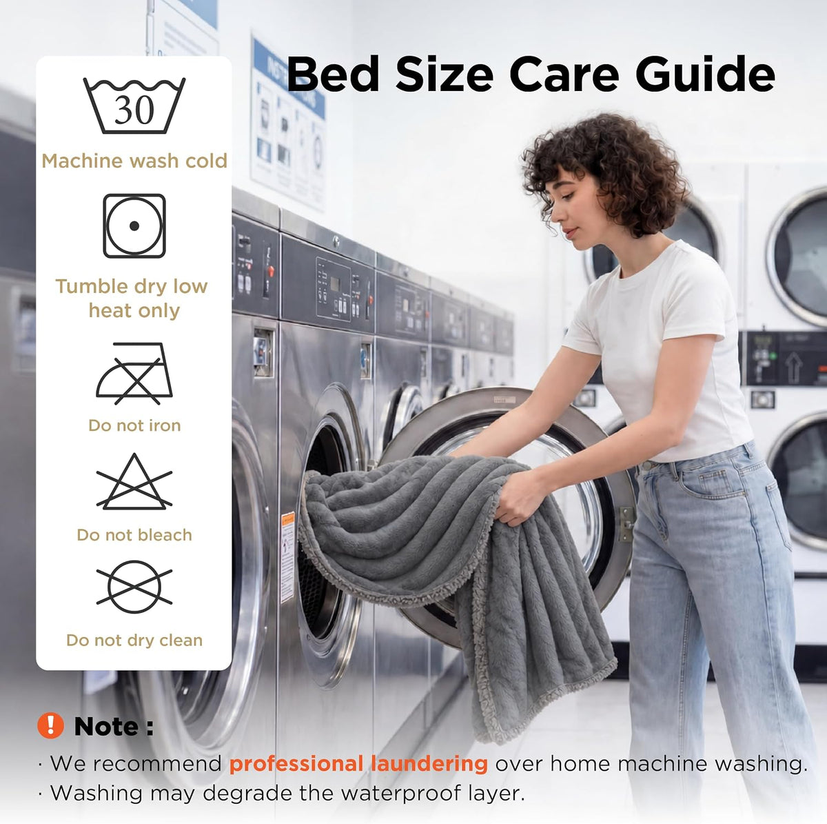 Bedsure ComfyFleece Waterproof Dog Blankets for Large Dogs - Twin(60x80")-1pc / Warm Grey - image 4