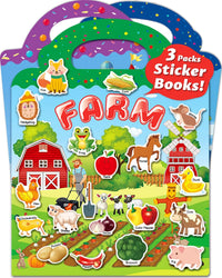 Walenced Reusable Sticker Book, Stickers for Kids - Farm+Princess+Ocean