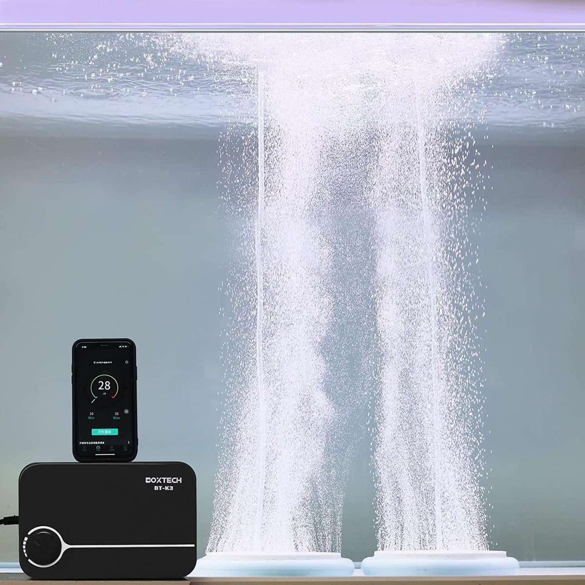 Boxtec Aquarium Ultra-Quiet Air Pump 8w - Black-K3 8W - image 2