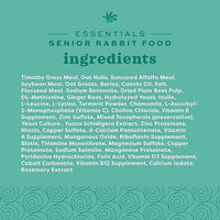 Oxbow Essentials Rabbit Food, Senior, Made with Oxbow Alfalfa for Rabbit, Vitamin & Mineral Rich Pet Pellets, Small Animal Pet Products, Bunny Food, Made in USA, High Fiber, 4 lb. Bag
