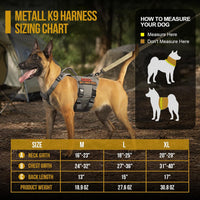 OneTigris Tactical Dog Harness with 5X Metal Buckle - M / Grey - image 2