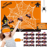 Halloween Games for Kids Pin The Spider on The Web Halloween Party