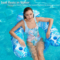Jasonwell Inflatable Pool Float Chair - TropicalBlue+Green / Large / 2 - image 3