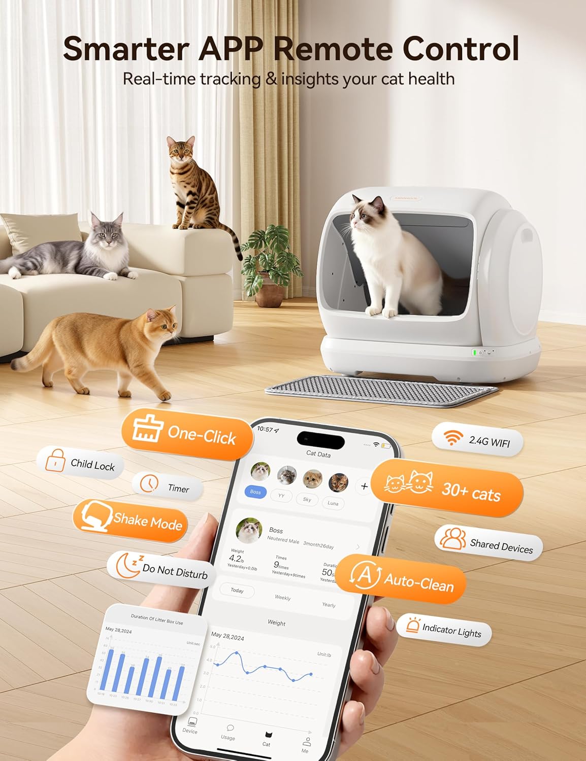 Meowant Self-Cleaning Cat Litter Box - image 4