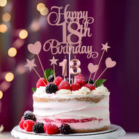 18th Birthday Cake Decorations - Rose Gold - image 4