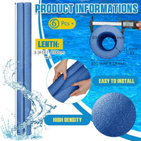 Hanaive jumbo pool noodles, 40 inch hollow EPE foam tubes in black, 4 pack - view 26