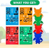 VKPI 4 Butterflies Foam Art Crafts Gift Kit - Dragons - image 3