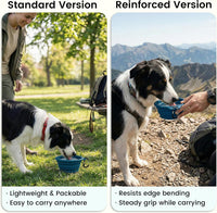 OHMO Collapsible Dog Bowls for Pet Travel, Coral&Brick Red - Steel 2x27oz / Peacock&Light Blue - image 4