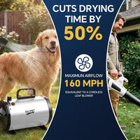 Dog Dryer High Velocity Dog Hair Dryer 5.2HP/3800W - White - image 3
