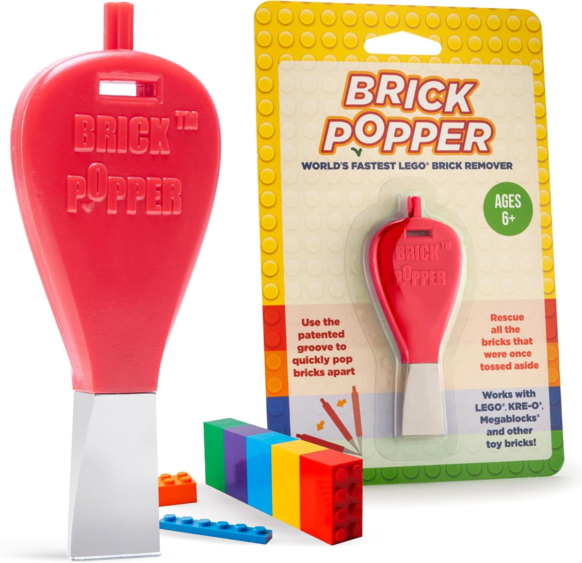 Brick Popper Brick Separator Tool, Building Block Remover Gadget - Red