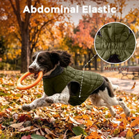 Fleece Dog Jacket for Small Dogs, Puppy Coat with Harness - Green / X-Large - image 4